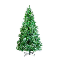 Brad artificial – 210 cm – argintiu cu ramuri dese – PVC – înzăpezit