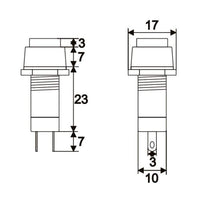 Buton1 circuit3A-250VOFF(-ON)rosu