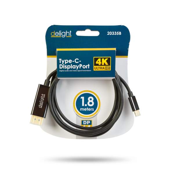 Cablu USB-C la DisplayPort - 1.4 - 4K@60Hz - 1.8 m