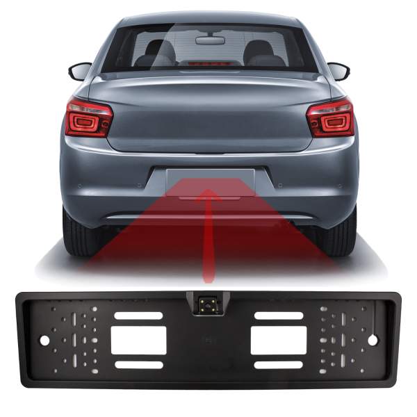 Cameră cu suport pentru număr de înmatriculare Carguard
