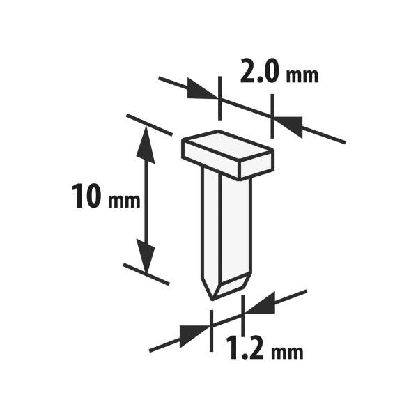 2 x 2 x 10 mm - 2000 buc.