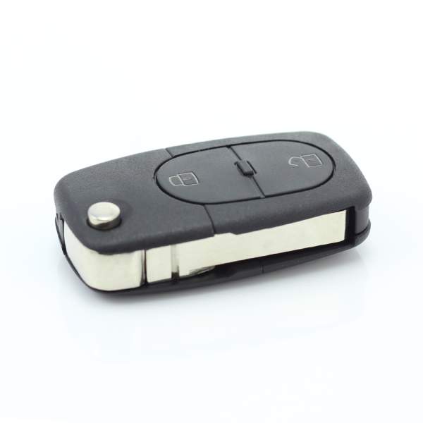 CARGUARD - Audi - carcasă cheie tip briceag, 2+1 butoane, cu buton panică și baterie CR 2032