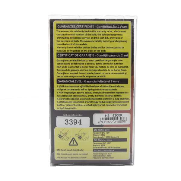 Resigilat - Bec Xenon H8-4,3K - CARGUARD