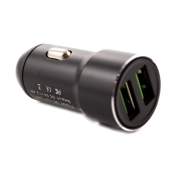 Încărcător auto USB - 2400 mA - carcasă metalică - Carguard
