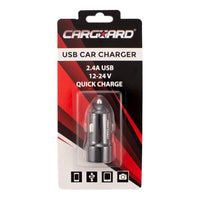 Încărcător auto USB - 2400 mA - carcasă metalică - Carguard