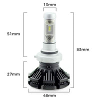 9006 - HB4 LED 12-24V - 4000 lm Super White - CARGUARD