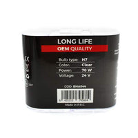 Set de 2 becuri Halogen 24V -  H7, 70W, +50% Intensitate - LONG LIFE - CARGUARD