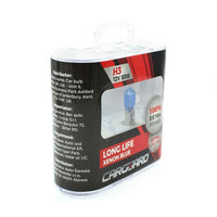 Set de 2 becuri Halogen H3 +100% Intensitate - LONG LIFE - CARGUARD