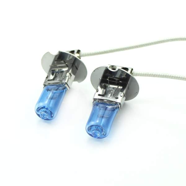 Set de 2 becuri Halogen H3 +100% Intensitate - LONG LIFE - CARGUARD