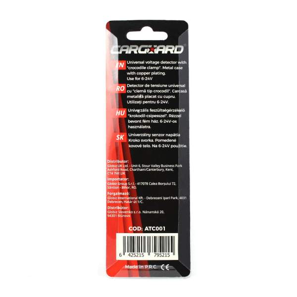 Tester de tensiune de la 6 la 24 V, cu carcasă de cupru - CARGUARD