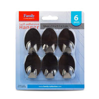 Cârlig autoadeziv - oțel inoxidabil - 6 buc/pachet