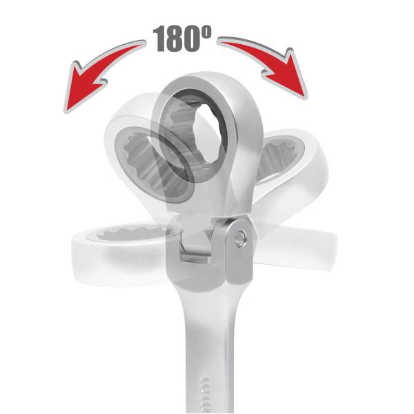 Cheie fixa cu clichet si cap rabatabil 21 mm