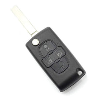 Citroen / Peugeot - Carcasa tip cheie briceag cu 4 butoane si suport baterie