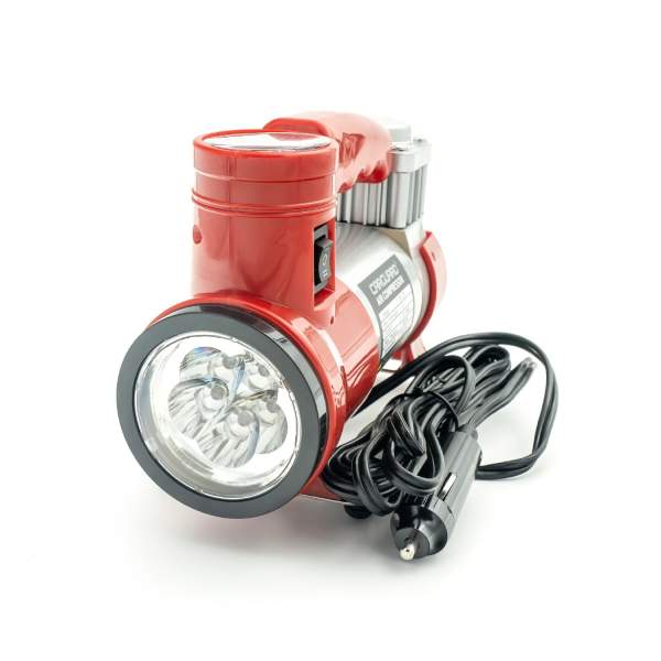 Compresor auto 12V Carguard – 30 L/min – 150 PSI – carcasă metal + LED frontal