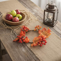 Coroniță decorativă de toamnă cu frunze de arțar – Ø22 cm