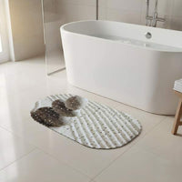 Covoraș antiderapant cadă/duș – model piatră gri – 69 × 35 cm