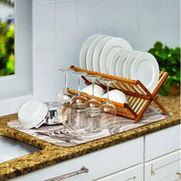 Covoraș de uscare vase din microfibră - 38 x 51 cm - model maro