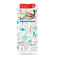 Covoraș de uscare vase din microfibră - 38 x 51 cm - model ustensile de bucătărie