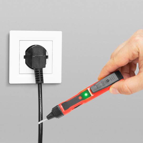 Creion de fază - cu funcție fără contact - cu feedback de lumină și sunet - 70-250 V AC - alimentat cu baterie