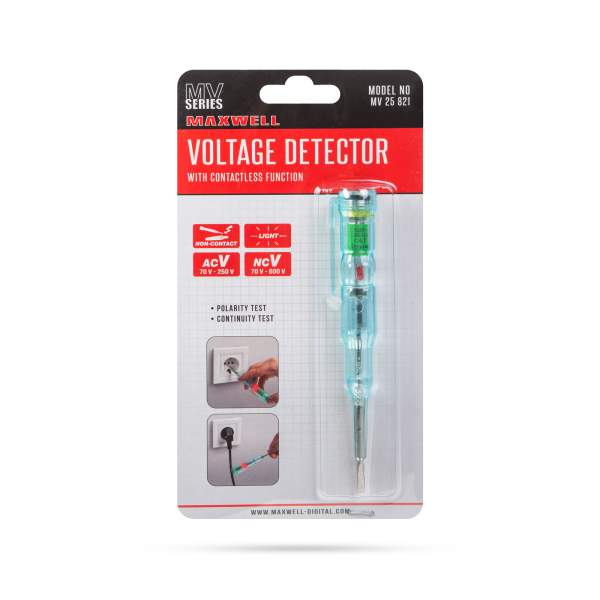 Creion de fază - cu funcție fără contact - cu LED roșu - 70 - 250 V AC - alimentat cu baterie