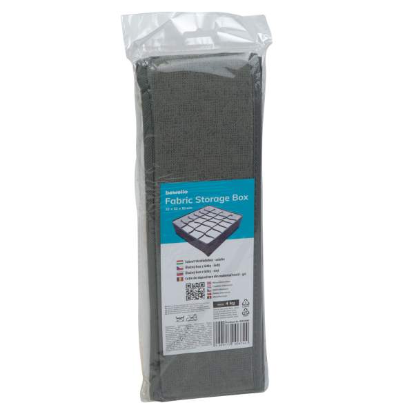 Cutie depozitare - 32 x 32 x 10 cm - 24 buzunare - gri