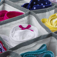 Cutie depozitare - 32 x 32 x 12 cm - 8 buzunare - gri