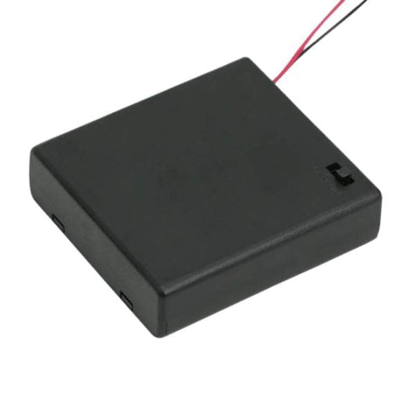 Cutii si carcase pt baterii4 buc. AA (baterie creion)cu intrerupator