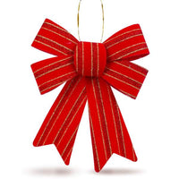 Decor Crăciun - fundiță - roșu - 18 x 25 cm