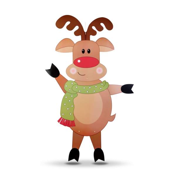 Decor de Crăciun - ren - hârtie - 90 cm