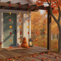 Decor de toamnă – ghirlandă cu frunze căzătoare