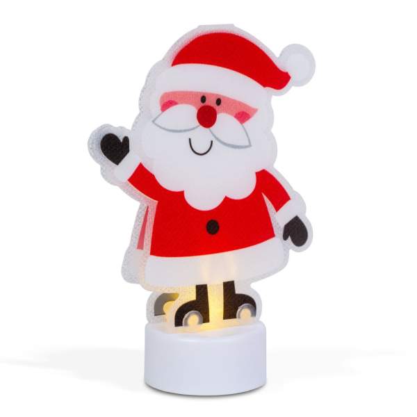 Decor LED - Alb cald - Moș Crăciun - cu baterii
