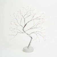 Decor LED pentru copac de masa - alb cald - cu baterie