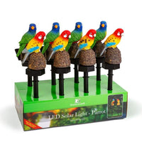 Decor solar - papagal - 1 LED alb cald - 8 x 60 x 41 cm