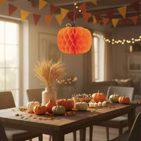 Decorațiune de toamnă – lampion dovleac – din hârtie – 30 cm