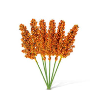 Decorațiune de toamnă – set spice de mei – 2 culori – 18,6 cm – 6 bucăți / set