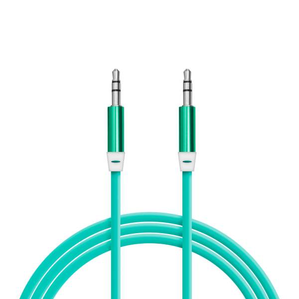 Delight - Cablu AUX - fişă jack 3,5 mm, înveliş silicon - 1 m