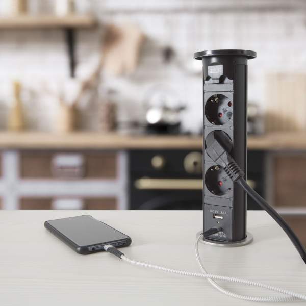 Distribuitor ascuns motorizat - negru - Delight