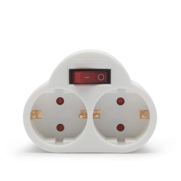 Distribuitor dublu de perete – cu intrerupator