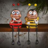 Figurine de animale solare cu picioare - 2 tipuri de albine - 2 LED alb - 10 x 8