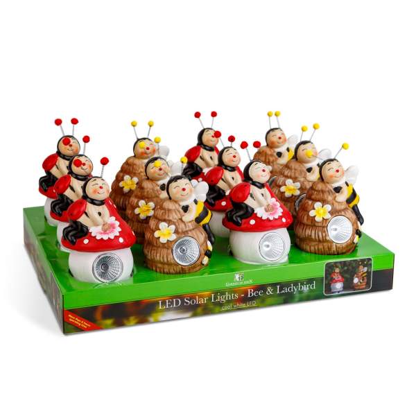 Figurine de animale solare - 2 tipuri - 1 LED alb - 8,5 x 8 x 15 cm