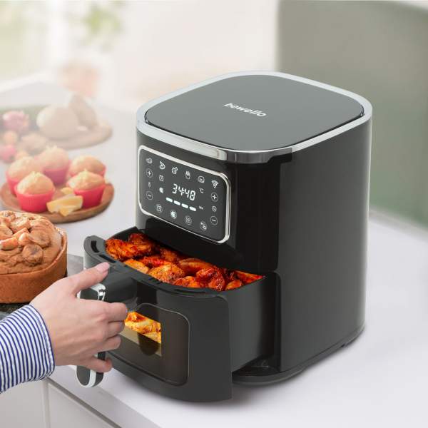 Friteuza fara ulei - Airfryer -  220-240 V - 1450W - 5 L - buton tactil