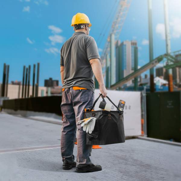 Geanta pliabilă pentru scule - cadru metalic - 350 x 270 x 340 mm