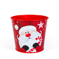 Ghiveci decorativ din metal – model Moș – 13 x 11 cm