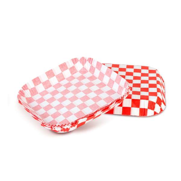 Hârtie de Coacere pentru Air Fryer - Cu Model în Carouri, Pătrată, 20 x 20 cm - 50 Bucăți/Pachet