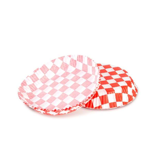 Hârtie de Coacere pentru Air Fryer - Cu Model în Carouri, Rotundă, 20 cm - 50 Bucăți/Pachet