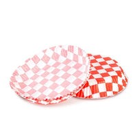 Hârtie de Coacere pentru Air Fryer - Cu Model în Carouri, Rotundă, 23 cm - 50 Bucăți/Pachet