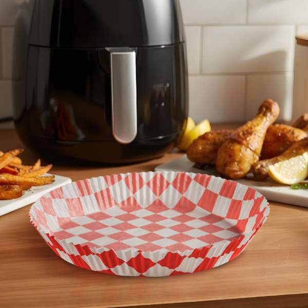 Hârtie de Coacere pentru Air Fryer - Cu Model în Carouri