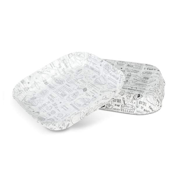 Hârtie de Coacere pentru Air Fryer - Cu Model, Pătrată, 23 x 26 cm - 50 Bucăți/Pachet