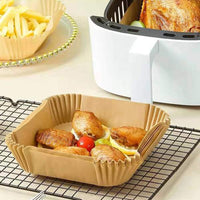 Hartie de copt pentru friteuza cu aer - pătrată - 20 cm - 50 buc/pachet