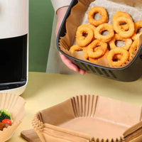 Hartie de copt pentru friteuza cu aer - pătrată - 20 cm - 50 buc/pachet